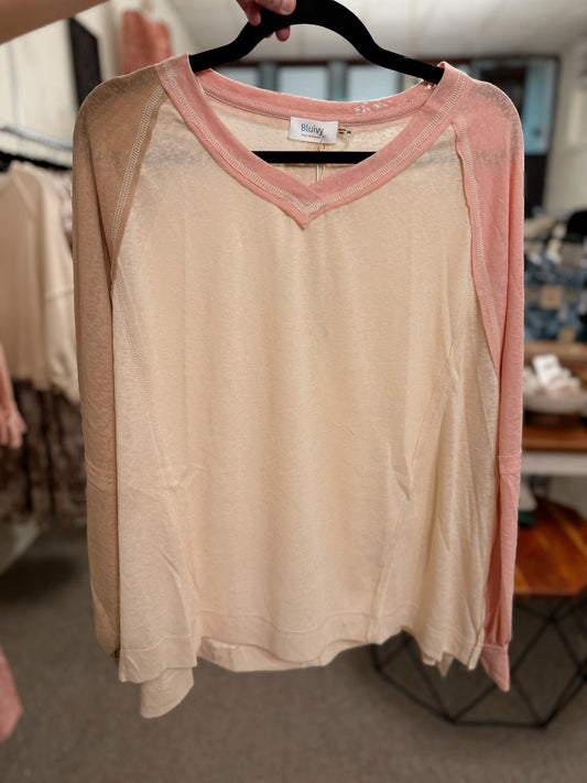 Contrast Tri-Color Tee